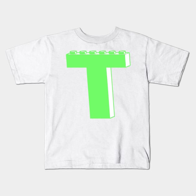 THE LETTER T Kids T-Shirt by ChilleeW